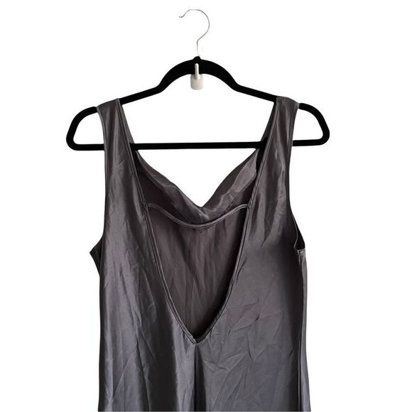 𝅺VANITY FAIR Vintage Sleeveless Long Nightgown Nightdress Grey L - Picture 7 of 9